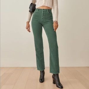 Cynthia Button Fly High corduroy pants